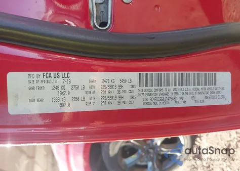 2018 Dodge Journey Crossroad from USA, damaged, VIN 3C4PDCGG0JT475482